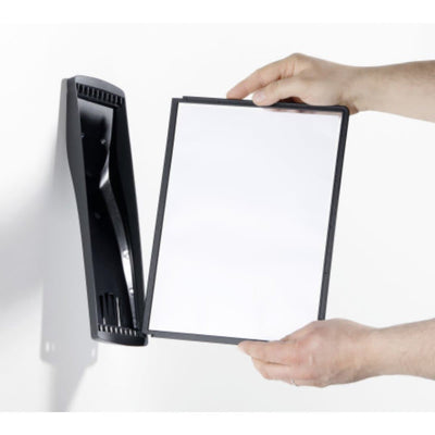 Durable SHERPA Display Panel A4, wall mounted for 20 pages, Black