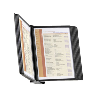 Durable SHERPA Display Panel A4, wall mounted for 20 pages, Black