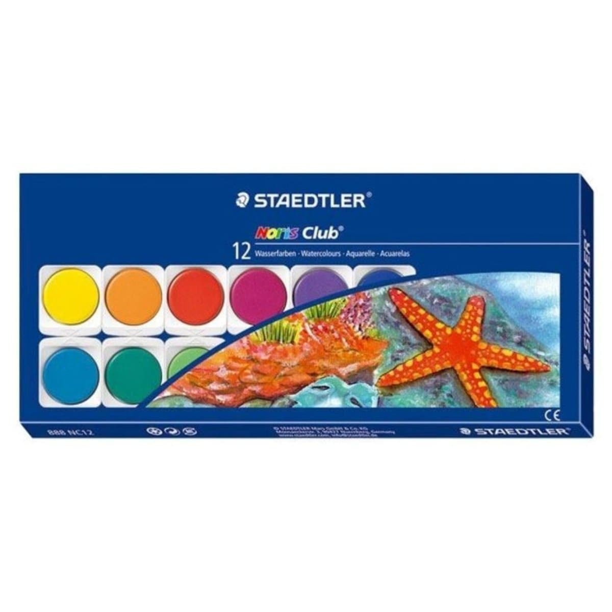 Staedler Noris Club Watercolors, 12/pack