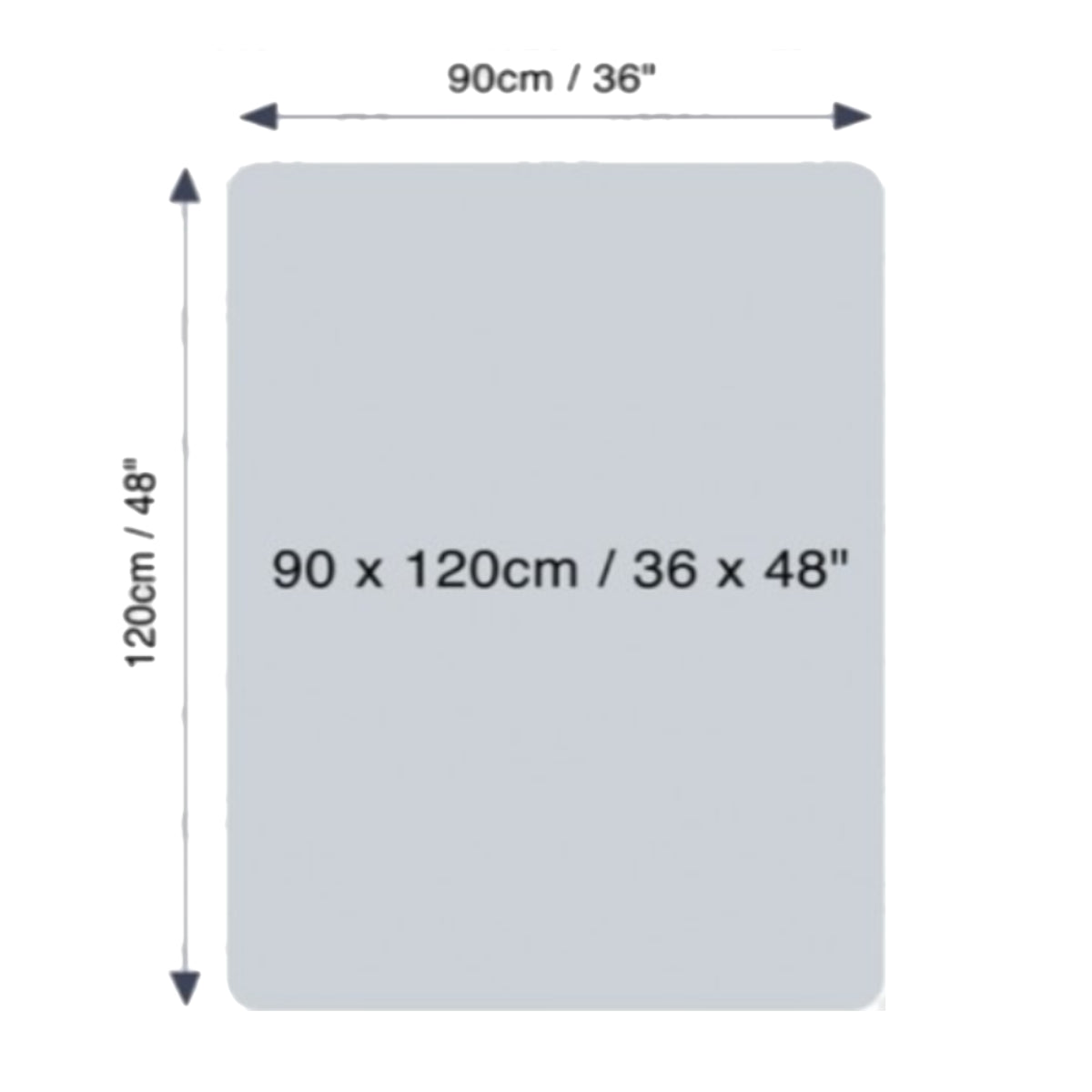 Chair Mat for carpets, studded, 90 x 120 cm, Clear