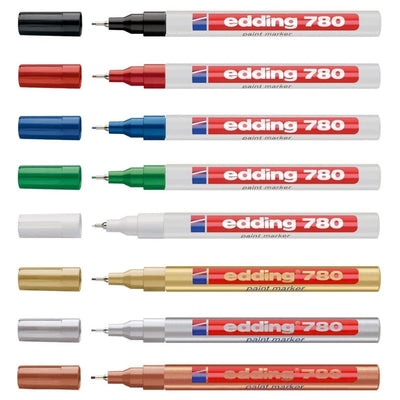 edding 780 Paint Marker, 0.8mm Bullet Tip, Silver