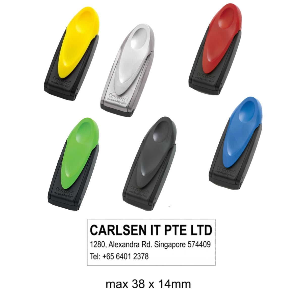 Trodat Mobile Printy 9411 Stamp, max. 4 Lines Text, 38 x 14 mm