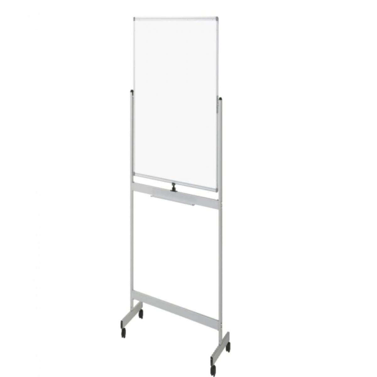 Double Sided Magnetic White Board, with Metal Stand and Wheels, 60 x 90 cm
