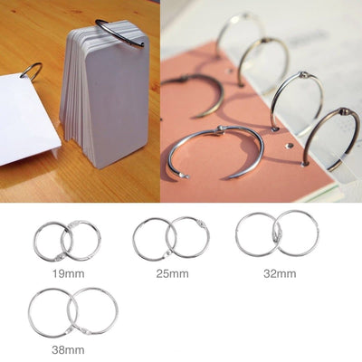 Metal Binder Rings, 20/pack, Nickel-Plated