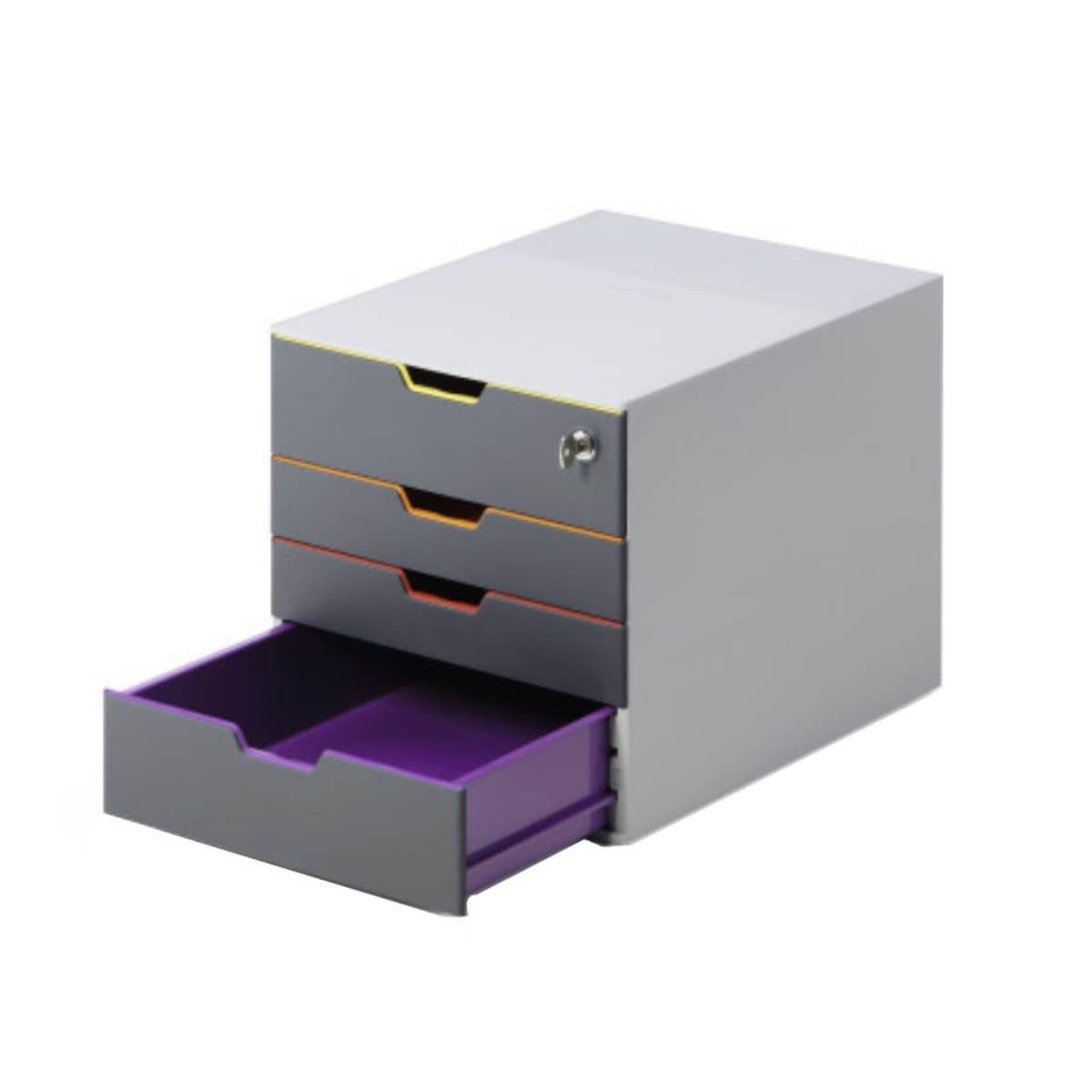 Durable Varicolor SAFE - File Cabinet with 4 Colourful Drawers and a cylinder lock