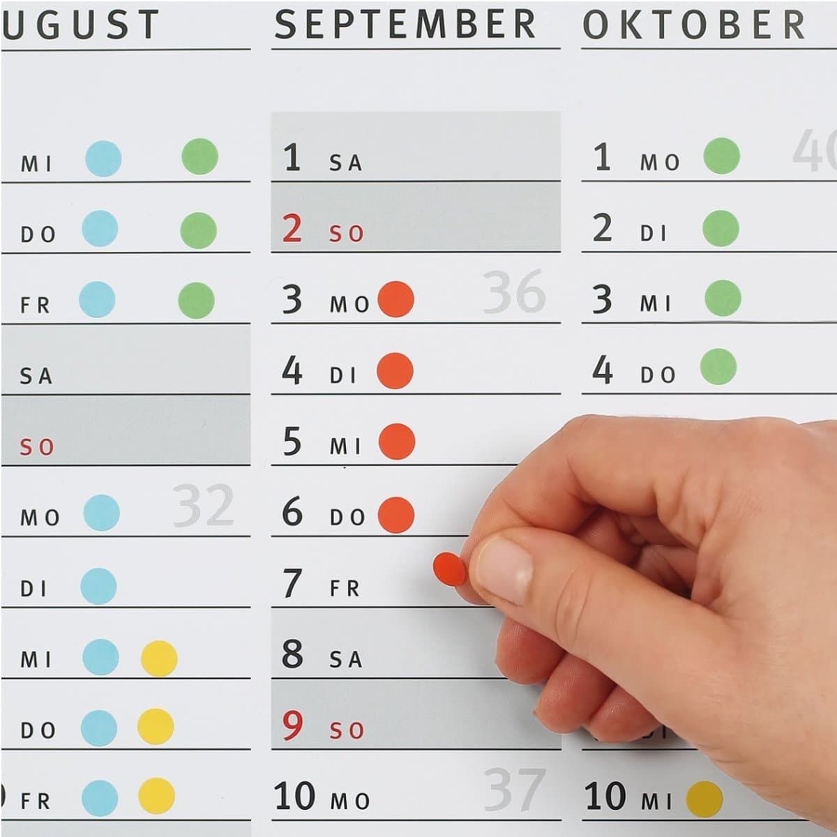 Herma Office Pack Color Dots, perforated sheets, 19 mm, 1280/pack, White