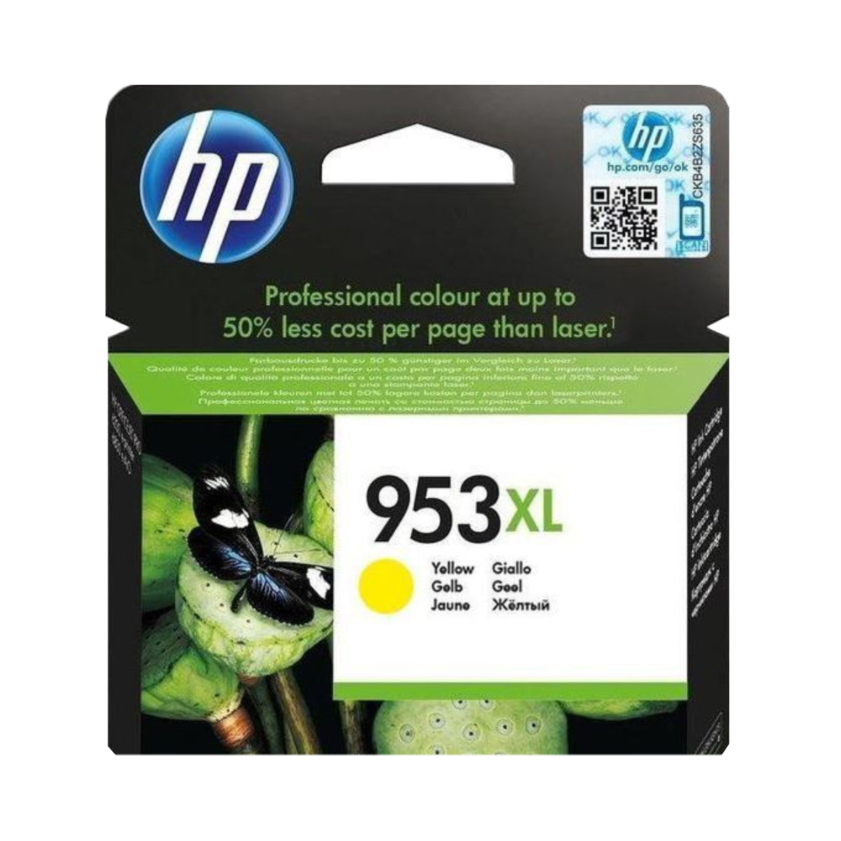 HP 953XL Yellow Ink Cartridge - F6U18AE