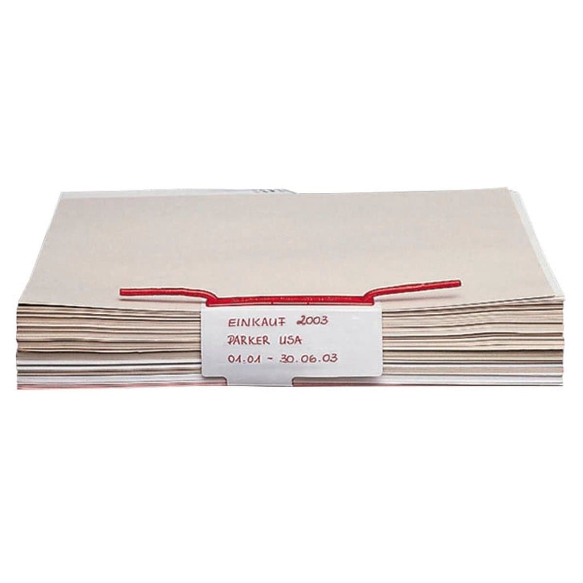 dufco D-Clips, Plastic Coated Wire Filing Strips, prong length 11.5 cm, 100/box, Red