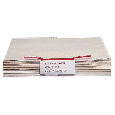 dufco D-Clips, Plastic Coated Wire Filing Strips, prong length 11.5 cm, 100/box, Red