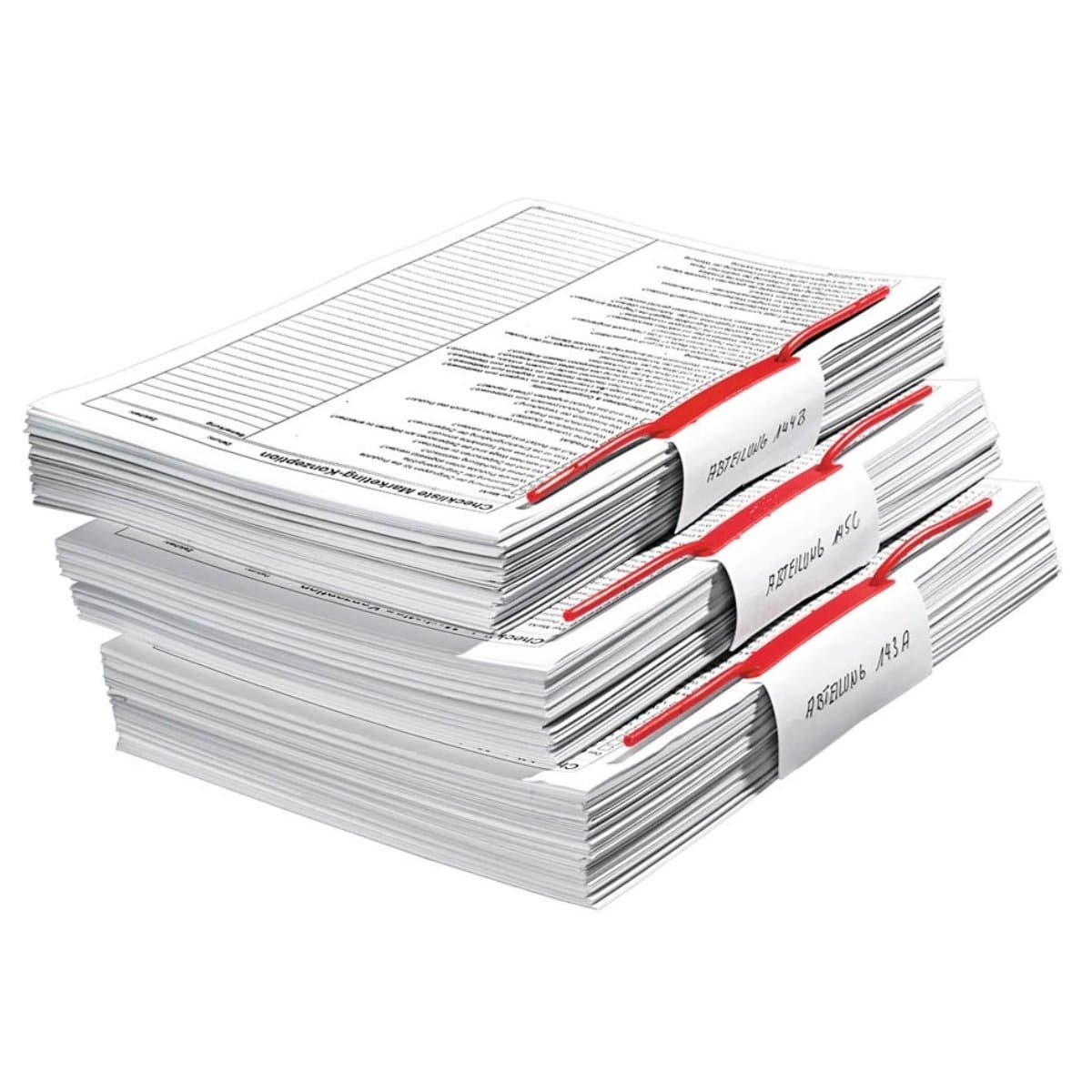 dufco D-Clips, Plastic Coated Wire Filing Strips, prong length 11.5 cm, 100/box, Red