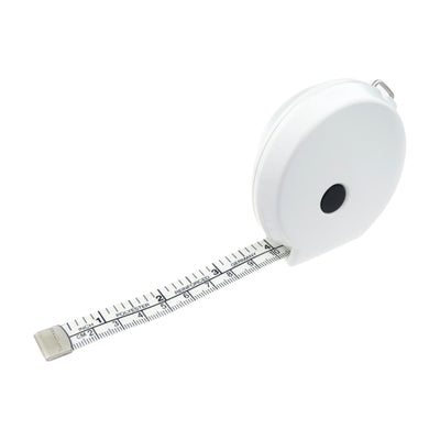 hochstmass Tape Measure LEO, retractable, soft, 200cm/80inch, on leather band with key snap hook, White