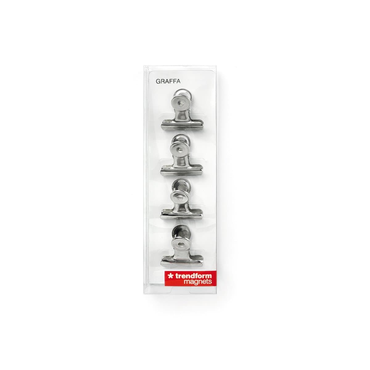 Trendform Magnetic Clip GRAFFA, 4/pack, Chrome Plated