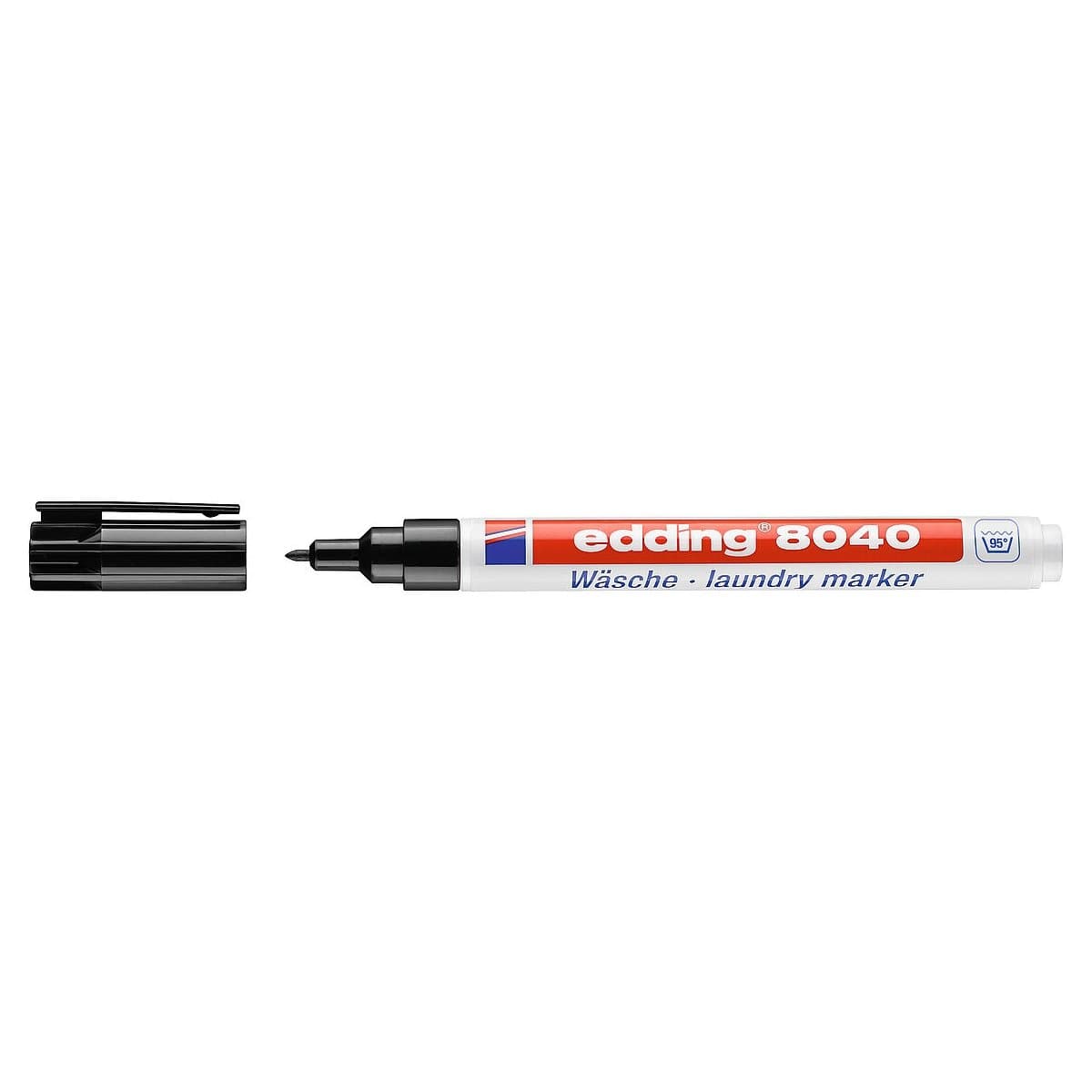 edding 8040 Laundry Marker, 1mm, Bullet Tip, Black