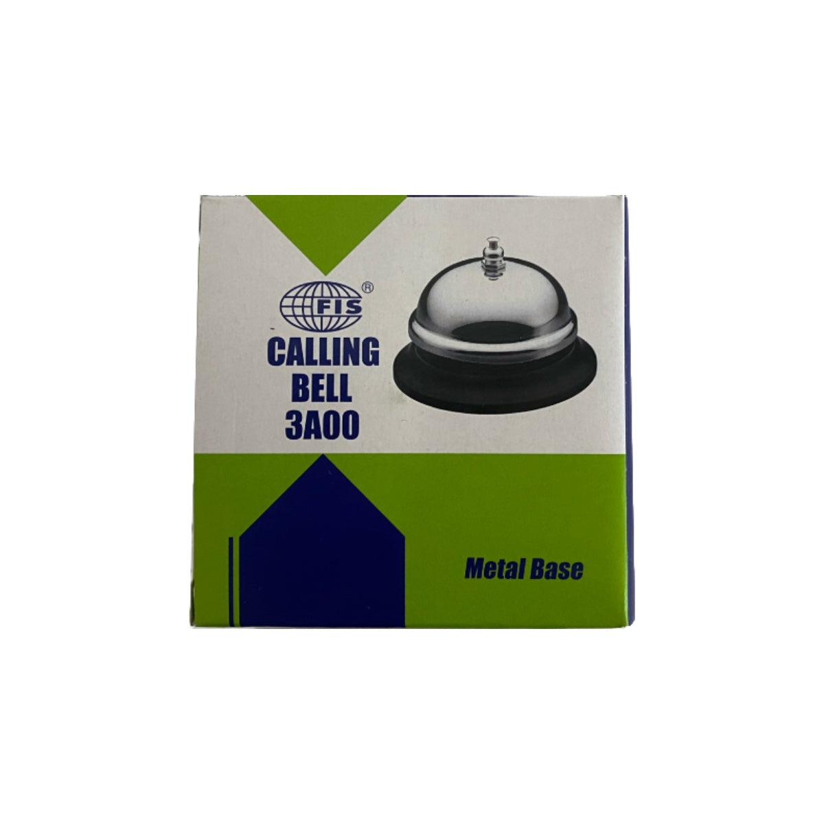FIS Counter Call Bell for Reception, Medium 8.5 x 5.5 cm, Black/Steel