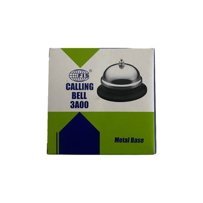 FIS Counter Call Bell for Reception, Medium 8.5 x 5.5 cm, Black/Steel