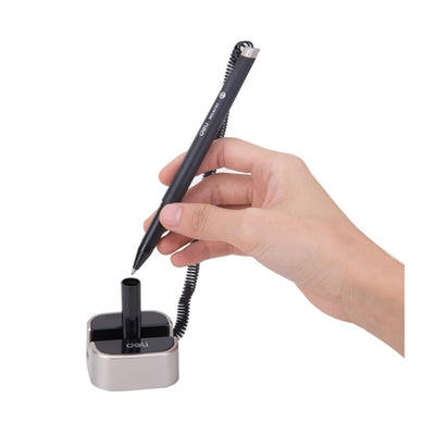 deli Desk Pen Gel CLASSIC, 0.7mm, Black/Silver