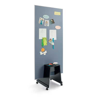 Sigel MEET UP Agile Fabric Room Divider & Pin Board with Agile Base, 90x180cm, Grey