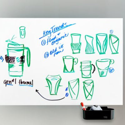 3M Post-it Dry Erase Surface Magic-Chart Accessory Tray, Black