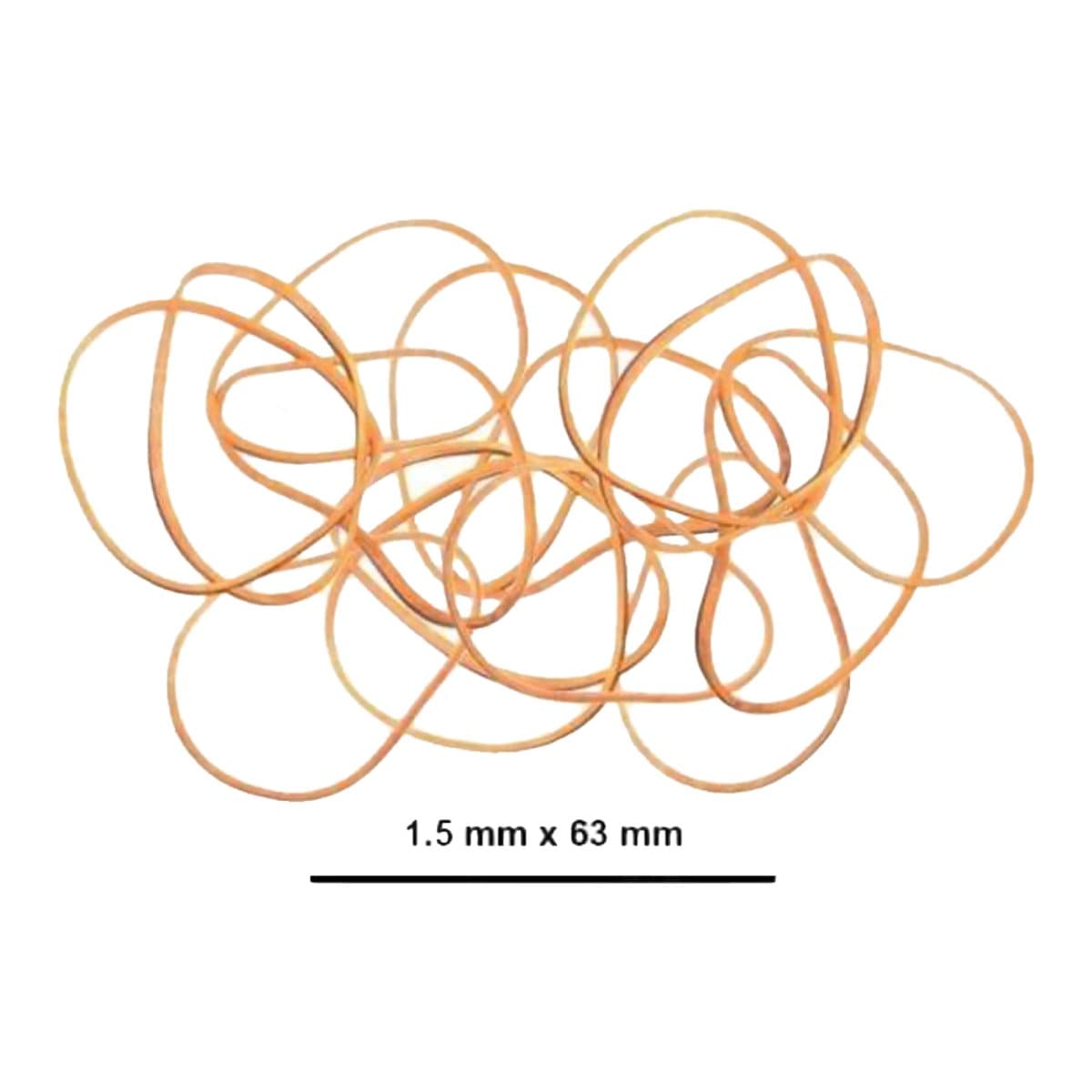 FIS Pure Rubber Band, All-Purpose, Size 16, 1.5 x 63mm, 50g/box