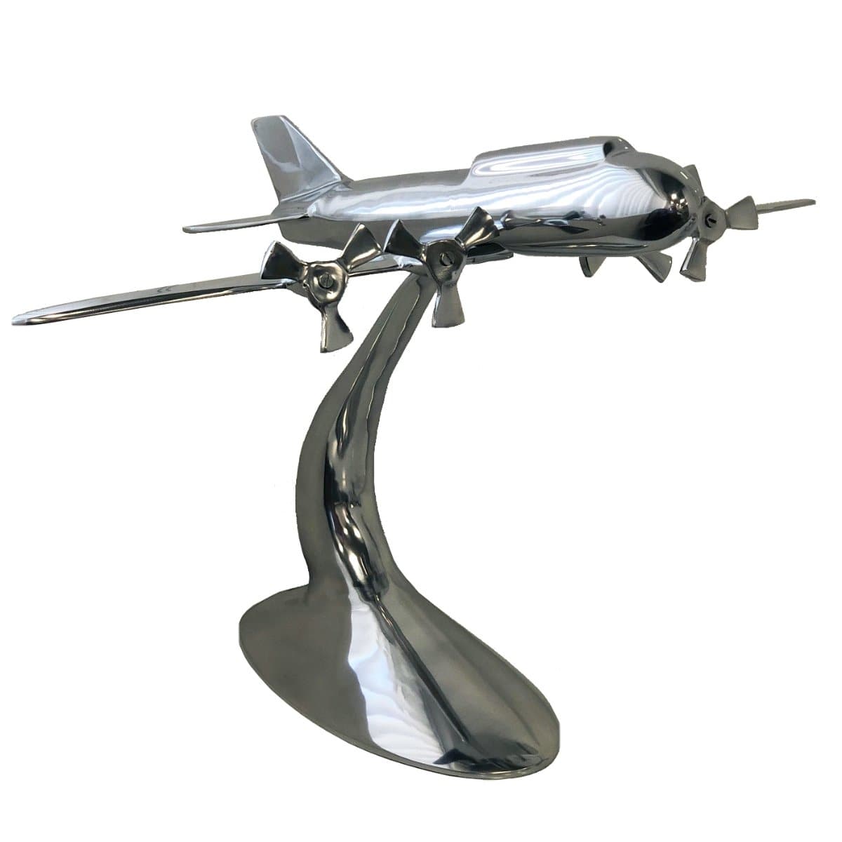 Deco AIRPLANE, 49 x 31 x 23 cm, Aluminium Polished