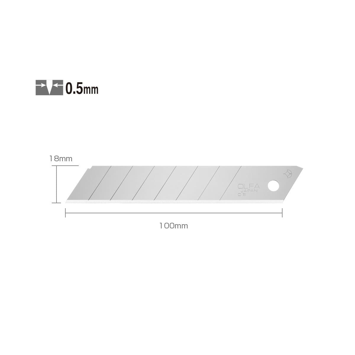 OLFA Spare Blades LB-10, Heavy Duty, 18x100mm, 10/tube