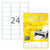 TopStick labels 24 labels/sheet, round corners, 64 x 34 mm, 100sheets/pack, White