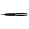CARAN d'ACHE LEMAN EBONY BLACK Ballpoint Pen, Black/Silver Plated