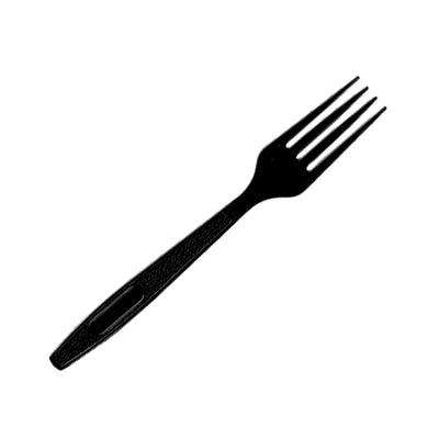 Falconpack Premium Plastic Fork, Large, Heavy Duty, 50/pack, Black