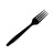 Falconpack Premium Plastic Fork, Large, Heavy Duty, 50/pack, Black