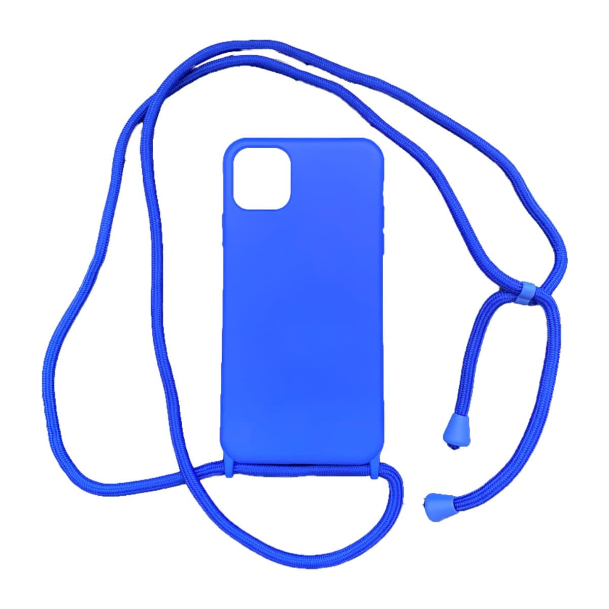 Crossbody and Necklace Silicon Phone Case for iPhone, Royal Blue