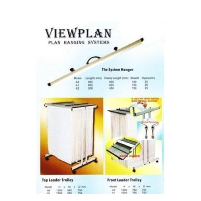 View Plan Front Load Drawing Trolley A0
