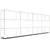 System4 Roomdivider with Hatches, 303 x 118 x 40 cm, White