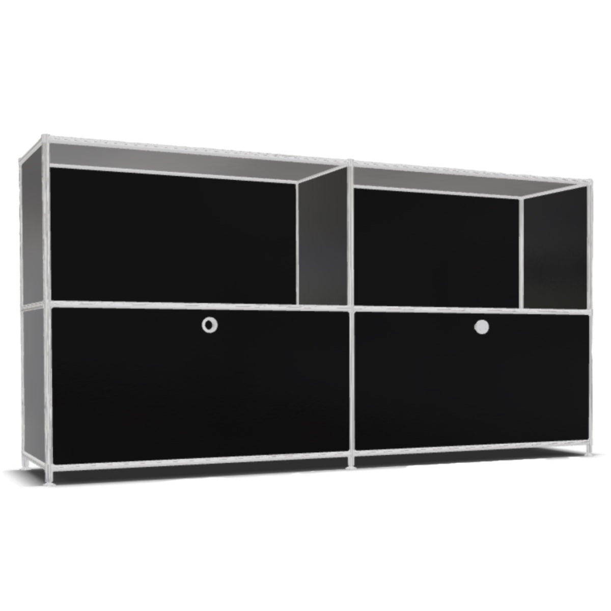 System4 Sideboard with Drawers, 153 x 80 x 40 cm, Black