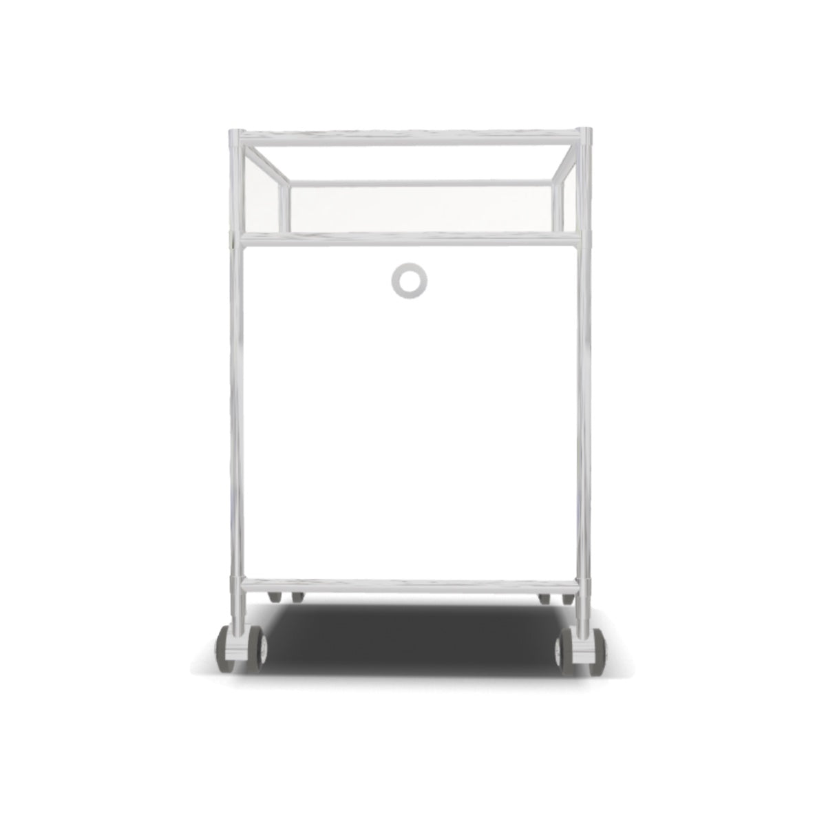System4 Drawer Unit with 1 Drawer on Casters, 39 x 39 x 67 cm, White