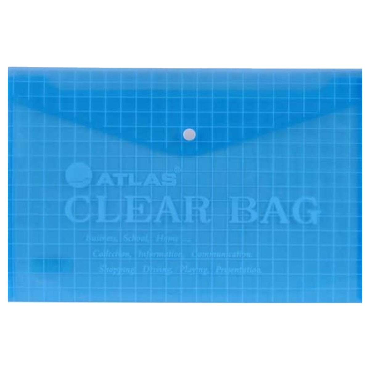 Atlas Document Bag "My Clear Bag" F/S, 12/pack, Blue