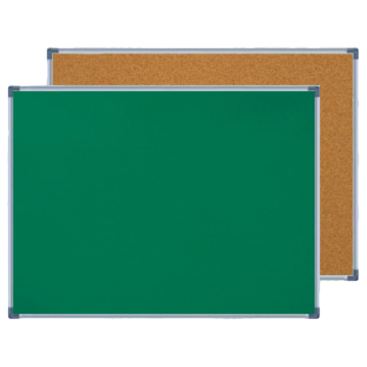 Double Sided Felt/Cork Pin Board, 60 x 90 cm, Green/Cork