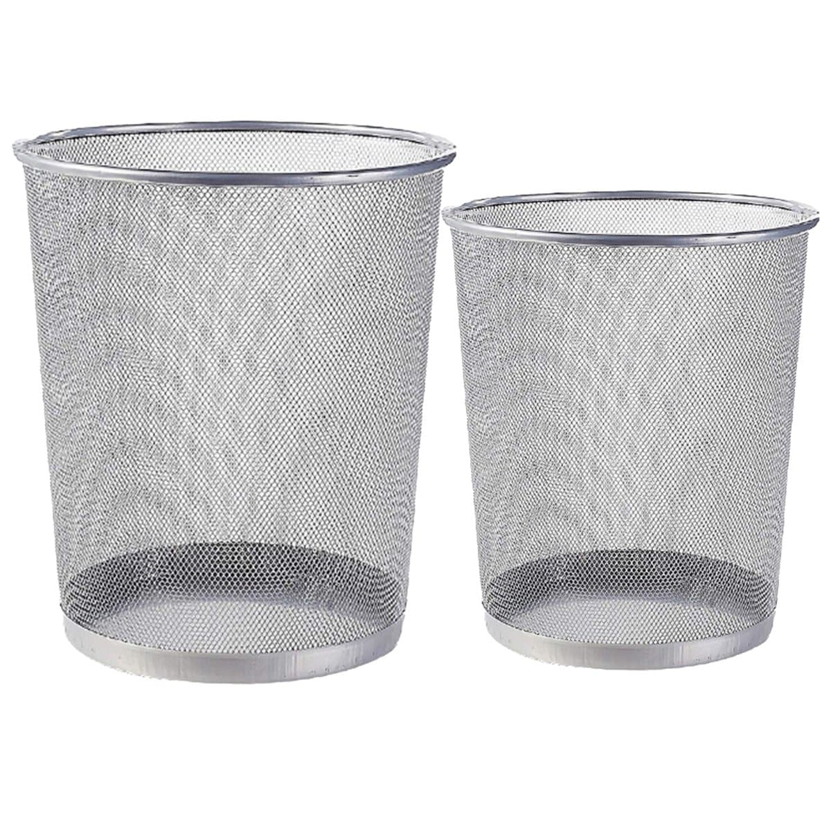 Partner Metal Mesh Waste Bin, Silver