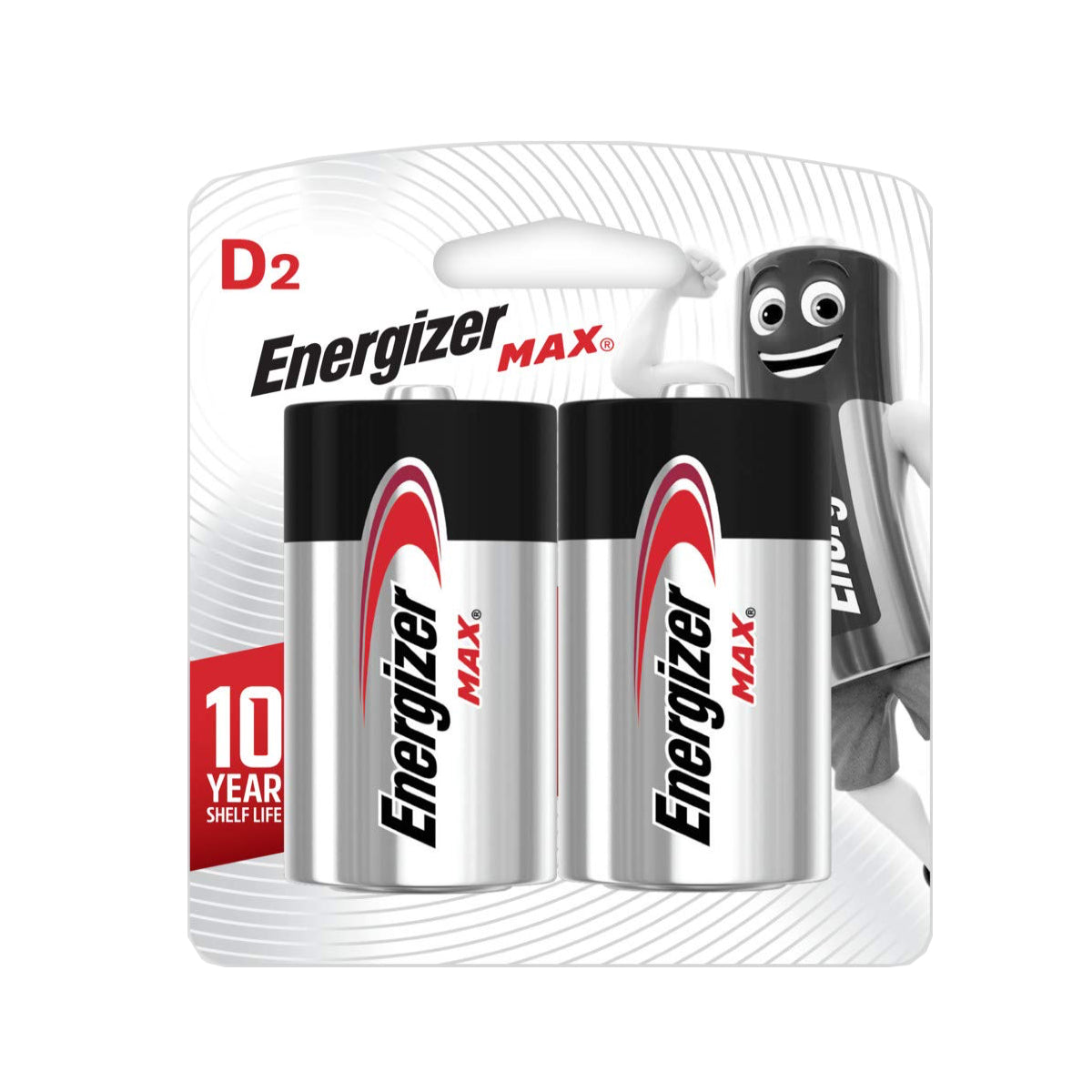 Energizer Alkaline Max Battery D 2/pack