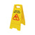 A-Shape Folding Safety Sign, CAUTION WET FLOOR, 62cm, Yellow