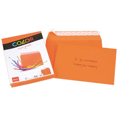 Elco Color Envelope C5, 6.5" x 9", 100g, 25/pack, Orange