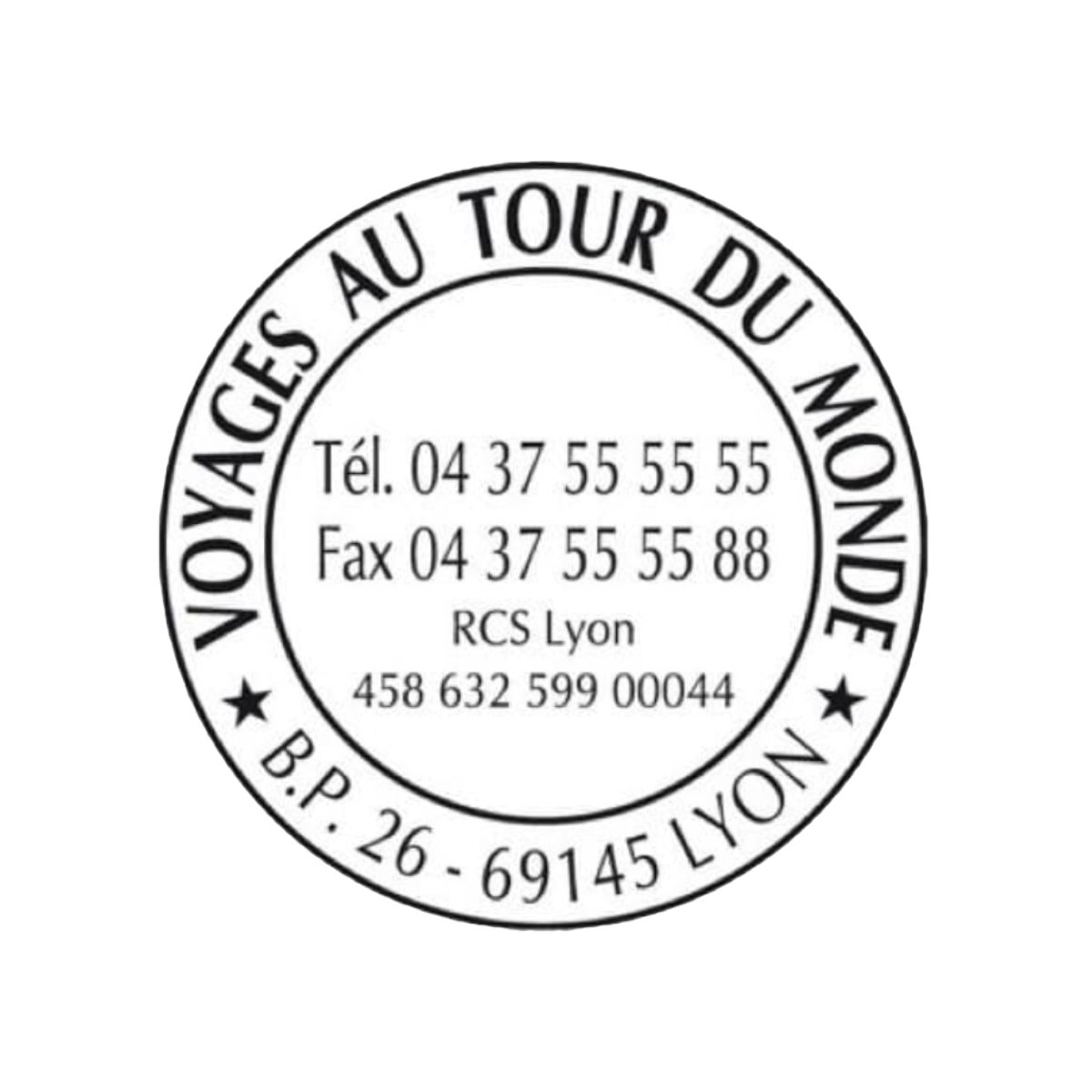 Trodat Printy 46045 Stamp, max. 8 Lines Text, 46 mm diameter