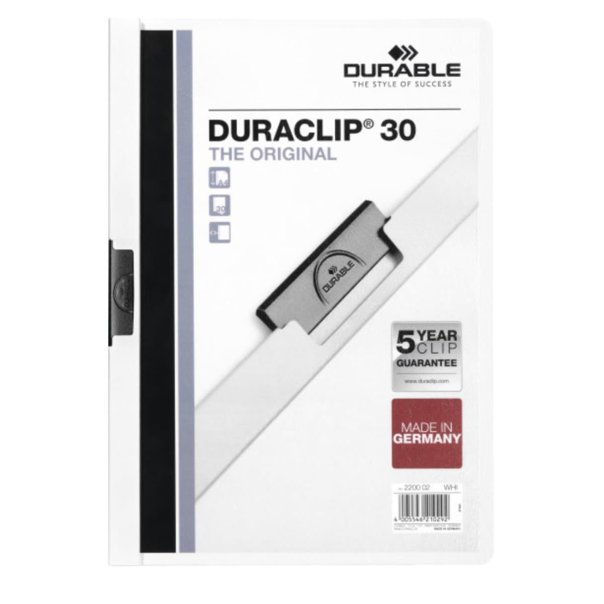 Durable Duraclip 30, A4, White