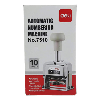 deli 7510 Numbering Machine, 50.5x32.5x19.5cm, 10 digits