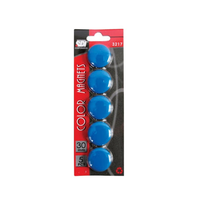 SDI Color Magnets, 30mm, 5/pack, available in Black, Blue, Orange, Red or White