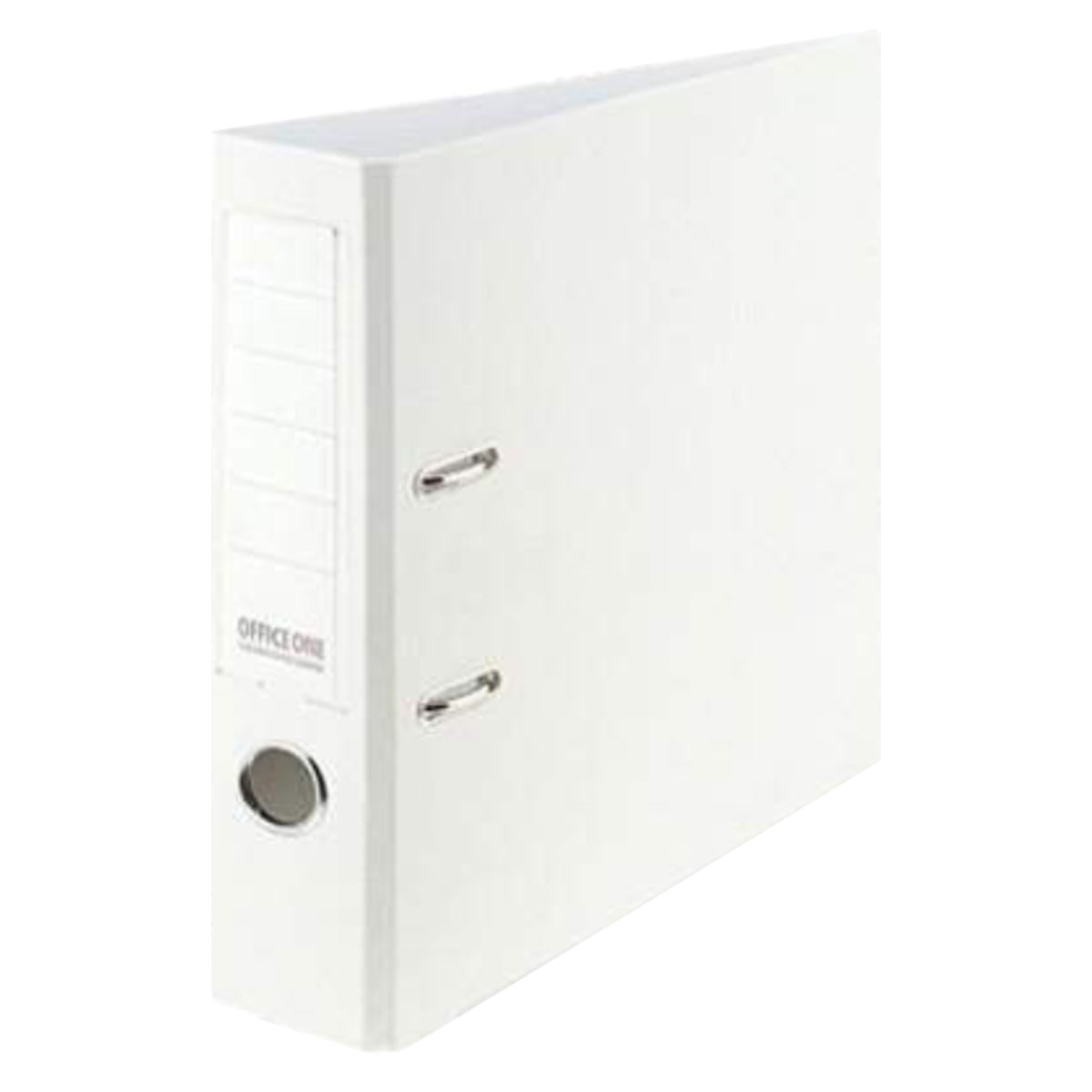 Office One PVC Colored Box File, A4 Broad, White