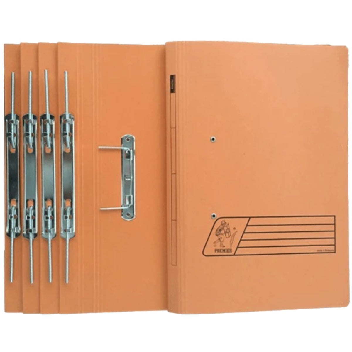 Premier Spring Transfer File, 300gsm, 5/pack, Orange