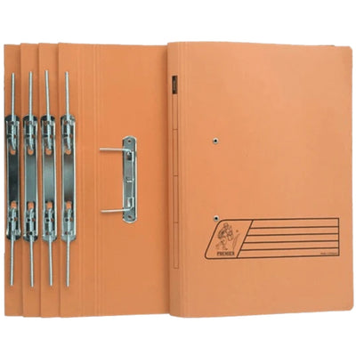 Premier Spring Transfer File, 300gsm, 5/pack, Orange