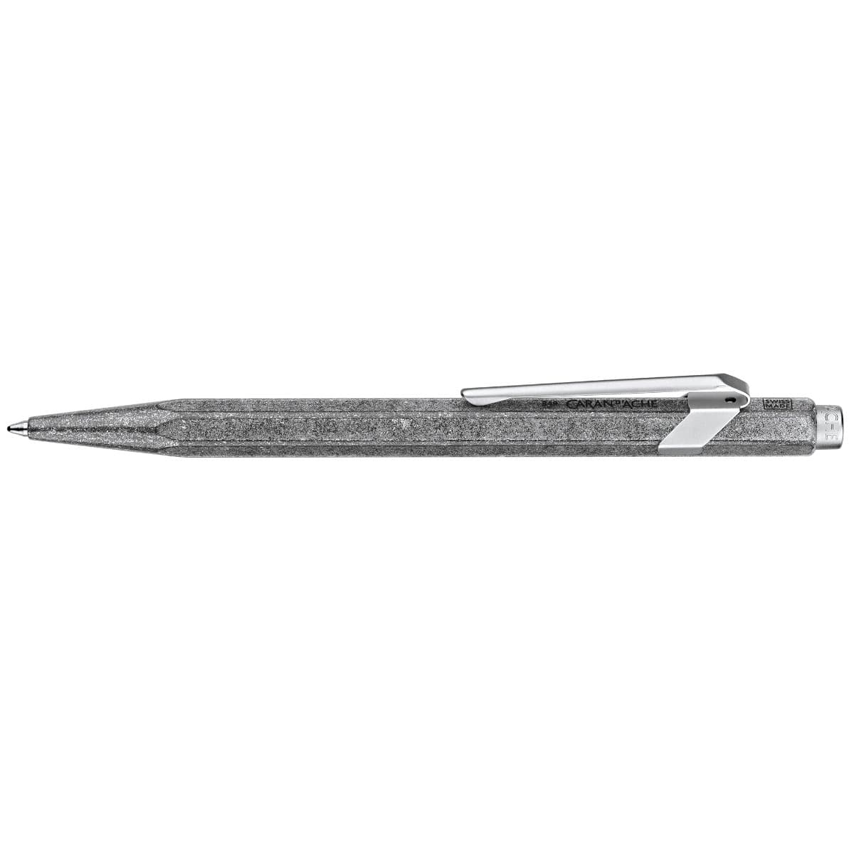 CARAN d'ACHE 849 Ballpoint Pen with Box, ORIGINAL, 0.25mm, Grey/Silver