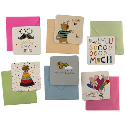 Mini Greeting Card with Envelope, Various Subjects, per piece