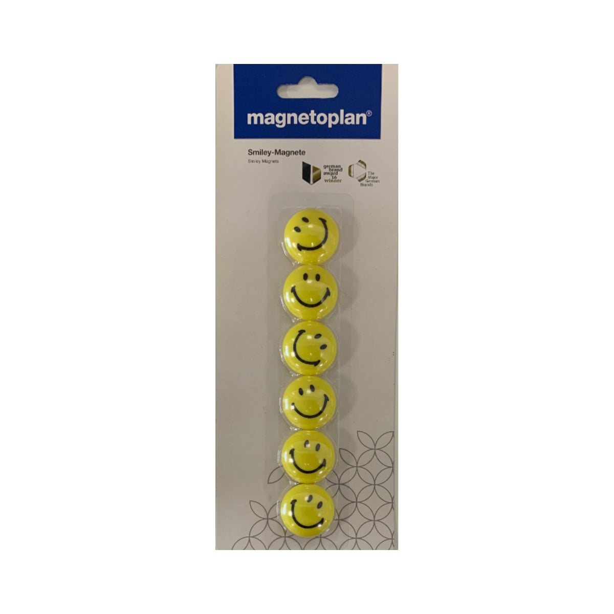 Magnetoplan Magnetic Smileys, different Sizes, Yellow
